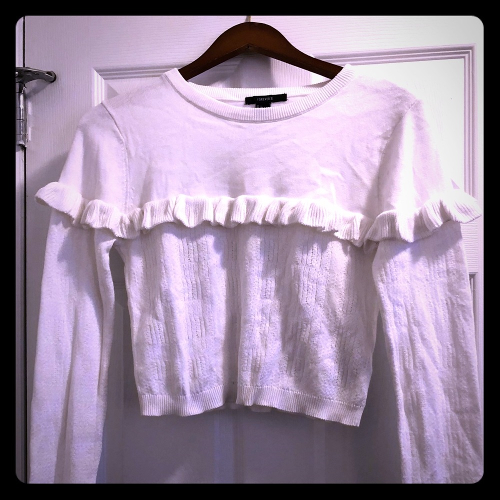 Forever 21 Cute Ruffle Sweater